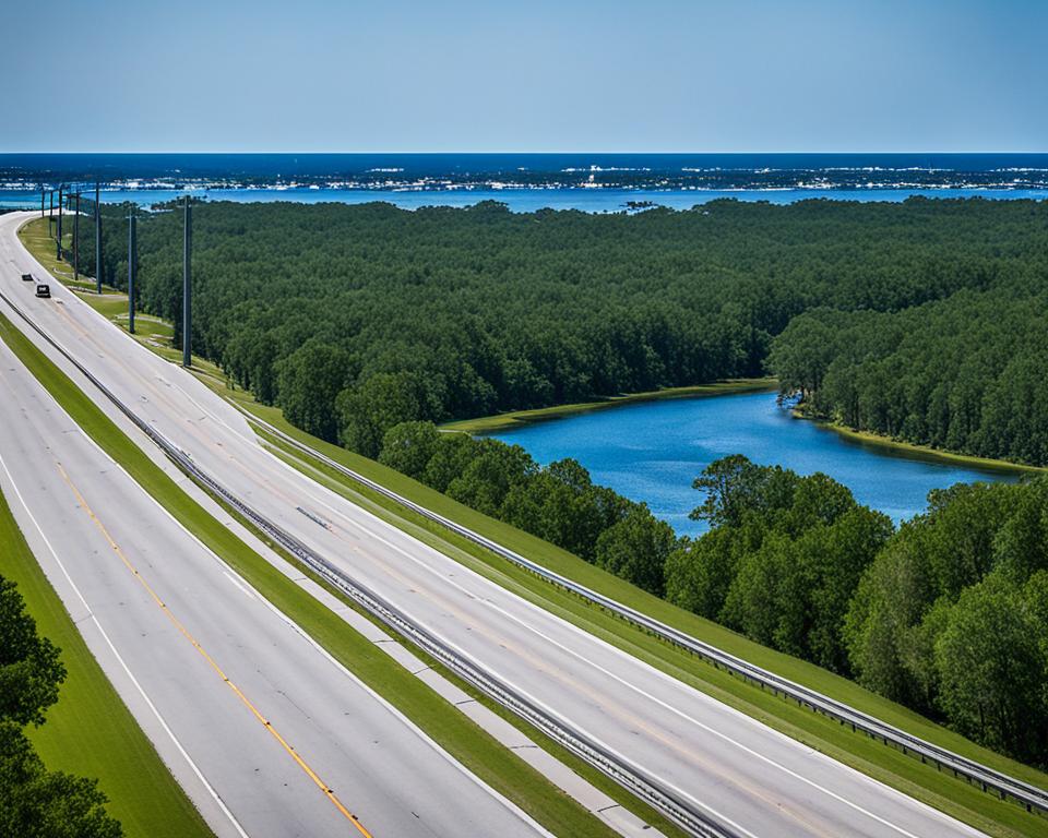 Houston to Destin route length